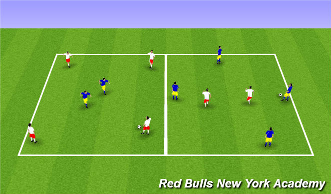 Football/Soccer Session Plan Drill (Colour): Warm up