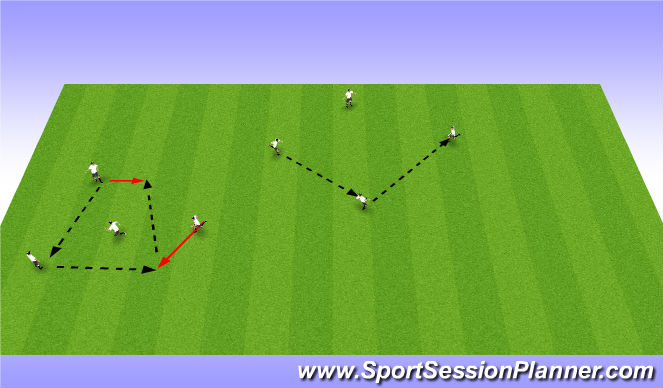 Football/Soccer Session Plan Drill (Colour): Warm up Activity 2