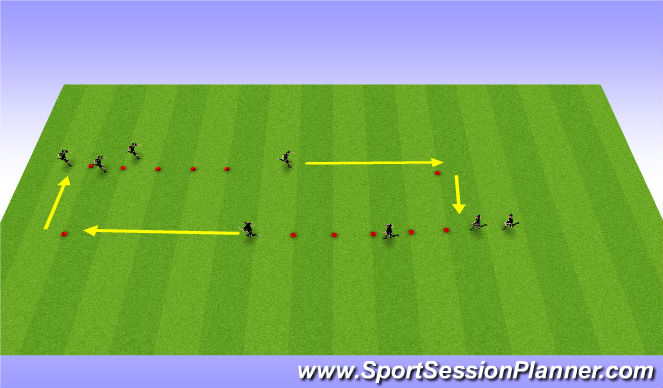 Football/Soccer Session Plan Drill (Colour): Warm up