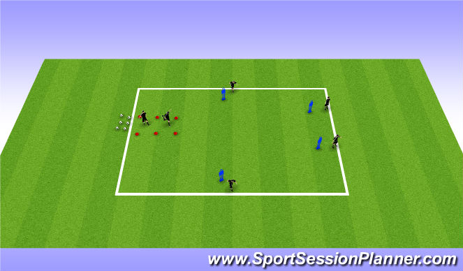 Football/Soccer Session Plan Drill (Colour): Technical Development