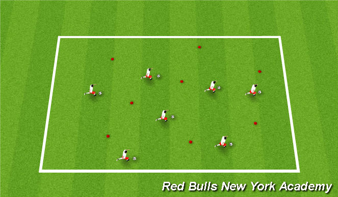 Football/Soccer Session Plan Drill (Colour): Warm Up