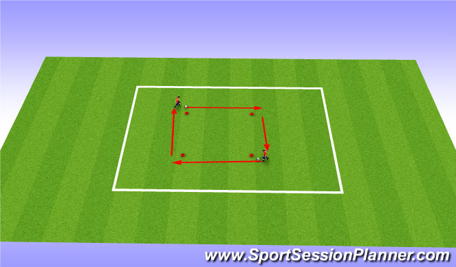 Football/Soccer Session Plan Drill (Colour): Catch me if you can pt 2
