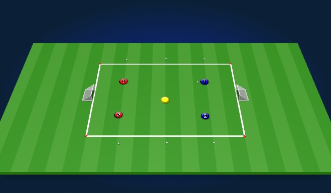 Football/Soccer Session Plan Drill (Colour): Part: 2 v 1 Penetrating Options