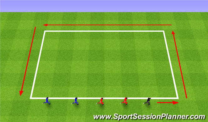 Football/Soccer Session Plan Drill (Colour): Warm-Up