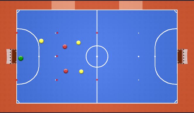 Futsal Session Plan Drill (Colour): 2v2+ Pivot