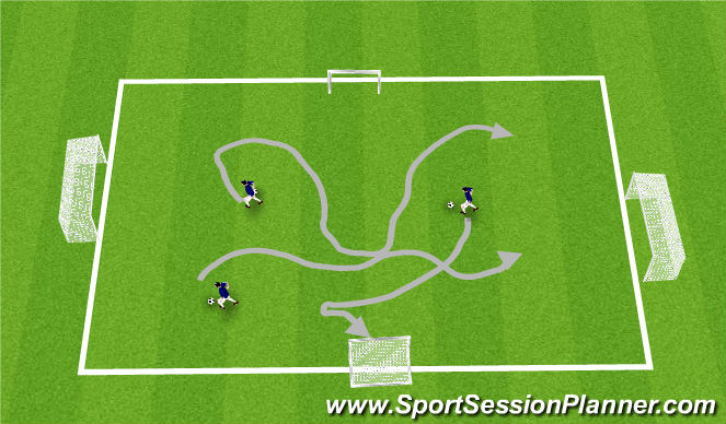 Football/Soccer Session Plan Drill (Colour): Passing pugs