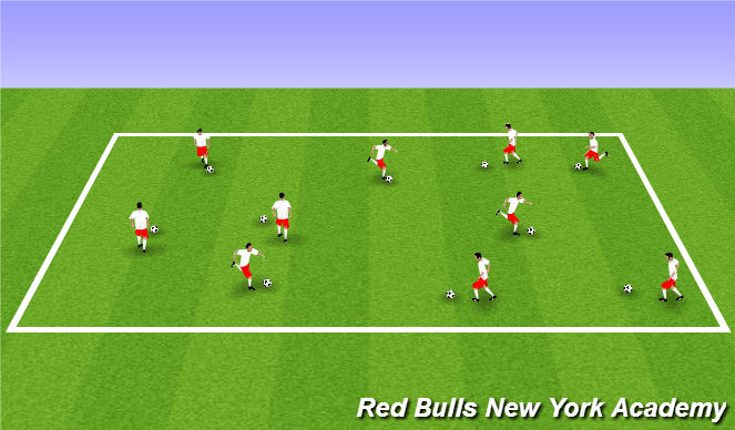 Football/Soccer Session Plan Drill (Colour): Warm Up