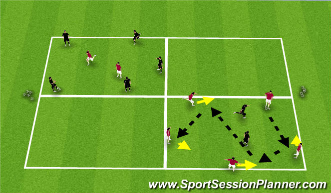 Football/Soccer Session Plan Drill (Colour): 5 v 2 rondos