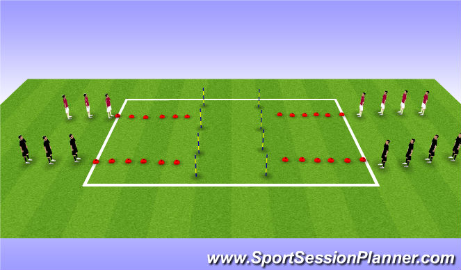 Football/Soccer Session Plan Drill (Colour): Dynamic Stretching