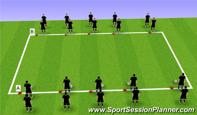 Football/Soccer Session Plan Drill (Colour): Sprint/Fast Feet