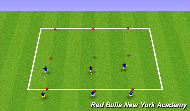 Football/Soccer Session Plan Drill (Colour): Dynamic Warm up
