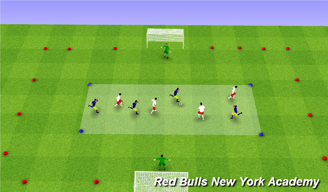 Football/Soccer Session Plan Drill (Colour): Conditioned Game