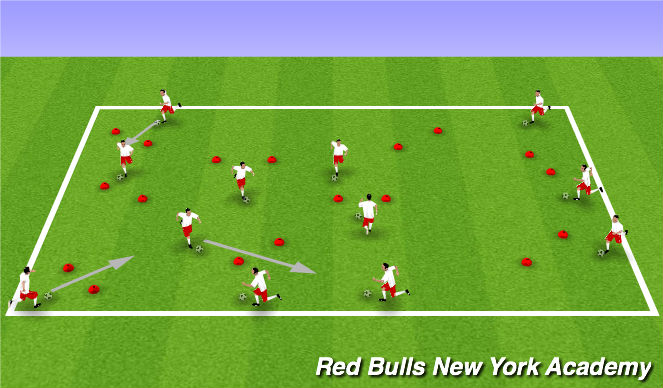 Football/Soccer Session Plan Drill (Colour): Warm-up