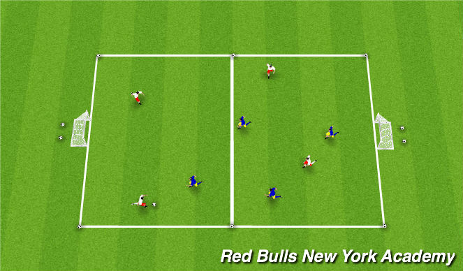 Football/Soccer Session Plan Drill (Colour): Small-Sided Games - 4v4