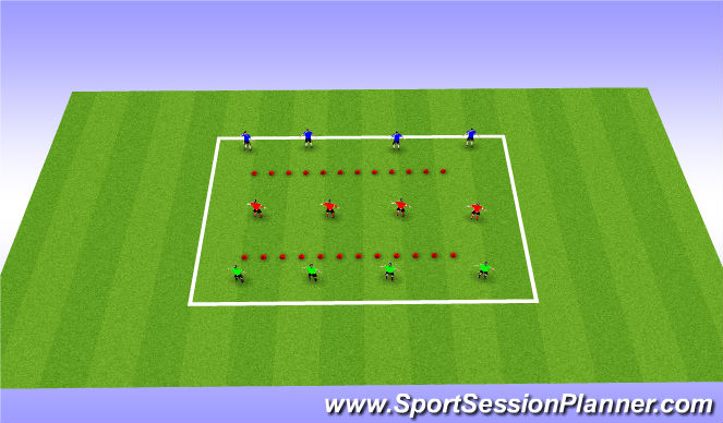 Football/Soccer Session Plan Drill (Colour): 8v4