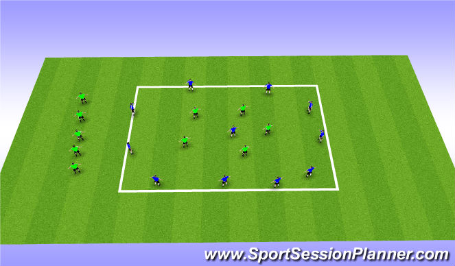 Football/Soccer Session Plan Drill (Colour): 10v5