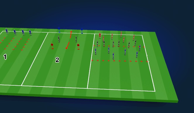Football/Soccer Session Plan Drill (Colour): Warm up stations