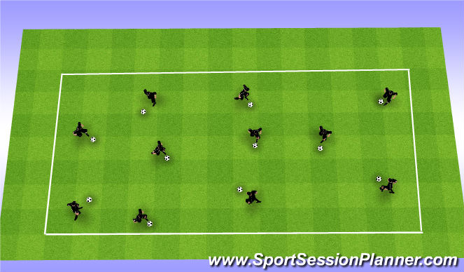Football/Soccer Session Plan Drill (Colour): Skill Intro 1