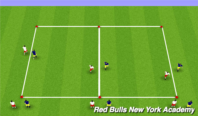 Football/Soccer Session Plan Drill (Colour): Warm up