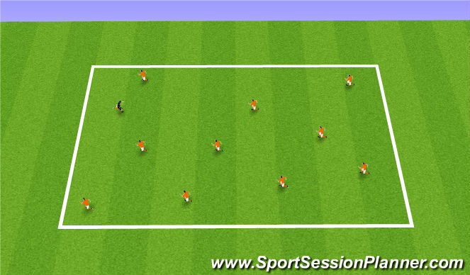 Fútbol Ejercicio del Plan de Sesiones (Color): Warm-Up
