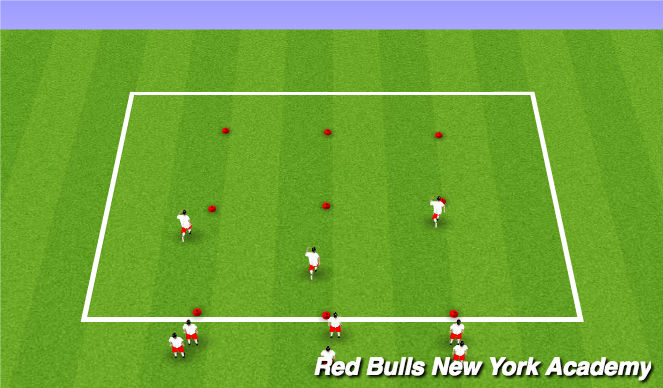 Football/Soccer Session Plan Drill (Colour): Warm Up
