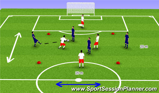 Football/Soccer Session Plan Drill (Colour): Skill training