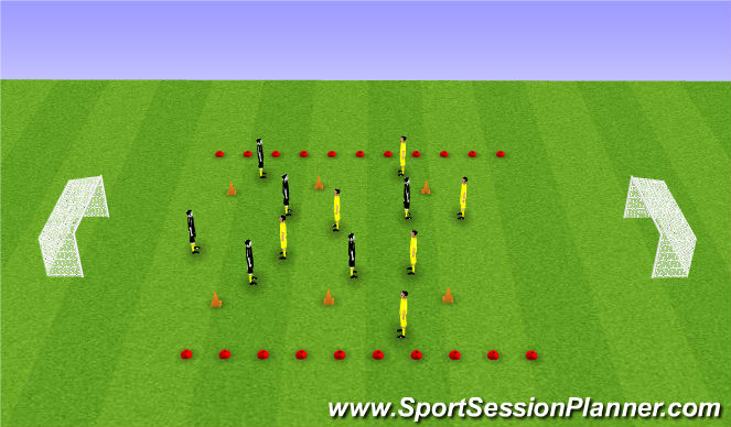 Football/Soccer Session Plan Drill (Colour): Wide game