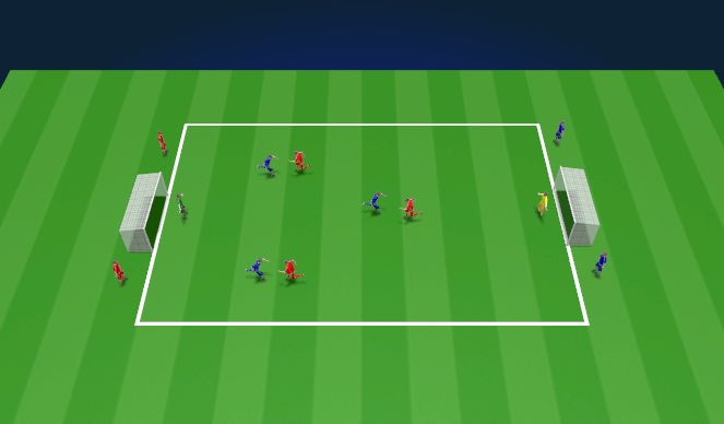 Football/Soccer Session Plan Drill (Colour): Cage Soccer