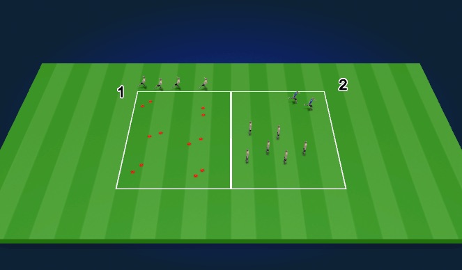 Football/Soccer Session Plan Drill (Colour): Warmup