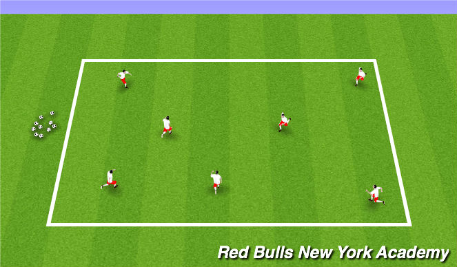 Football/Soccer Session Plan Drill (Colour): Ball Mastery/SAQ