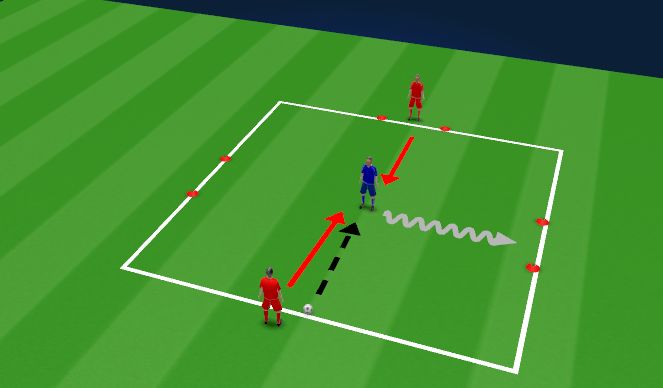 Football/Soccer Session Plan Drill (Colour): Individual Specific (10 mins)