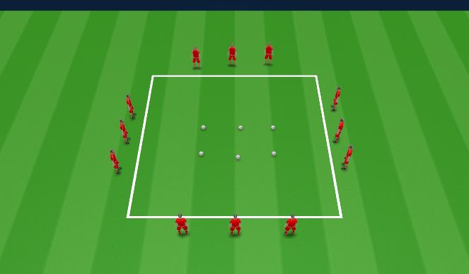 Football/Soccer Session Plan Drill (Colour): Activation (5 mins)