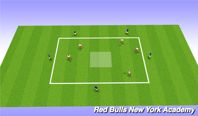 Football/Soccer Session Plan Drill (Colour): Warm Up I