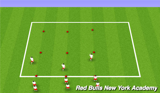 Football/Soccer Session Plan Drill (Colour): Warm up