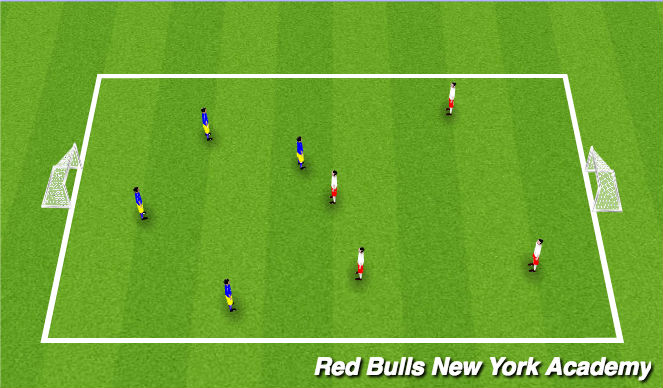 Football/Soccer Session Plan Drill (Colour): Free play 4v4