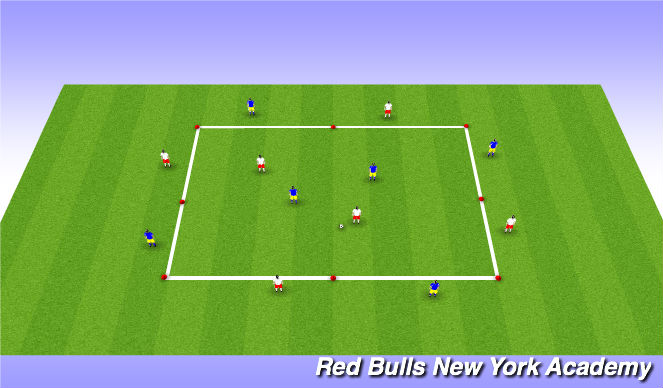 Football/Soccer Session Plan Drill (Colour): Small sided possession