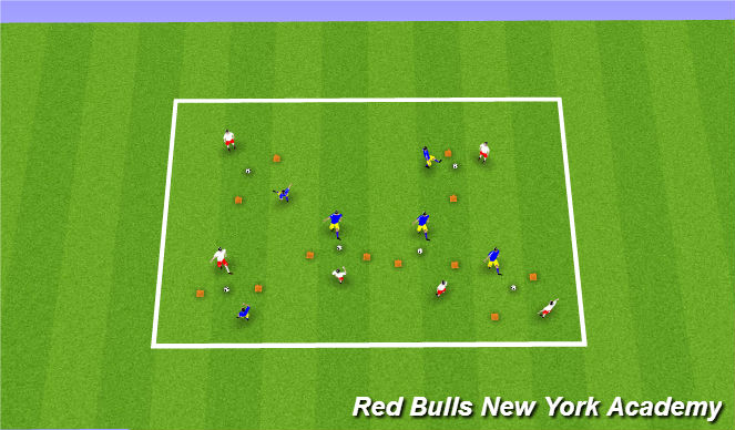 Football/Soccer Session Plan Drill (Colour): warm up