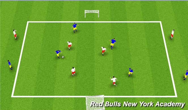Football/Soccer Session Plan Drill (Colour): conditioned game