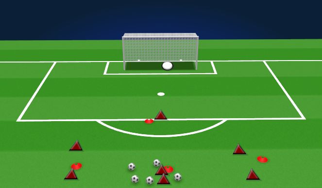 Football/Soccer Session Plan Drill (Colour): 3v1 PRE GAME CENTRAL
