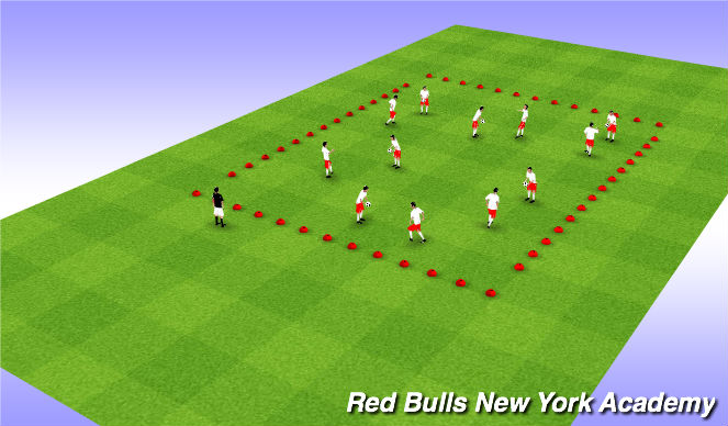 Football/Soccer Session Plan Drill (Colour): Juggling Warm-Up
