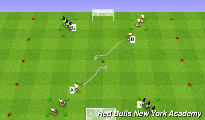 Football/Soccer Session Plan Drill (Colour): Warm Up