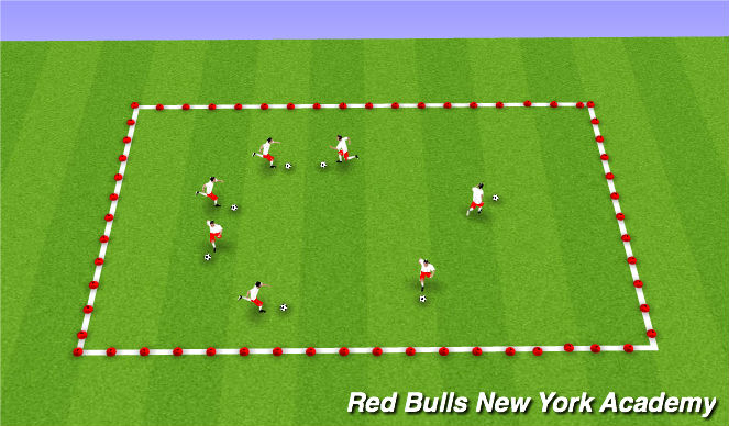 Football/Soccer Session Plan Drill (Colour): Space Tag Gotcha!