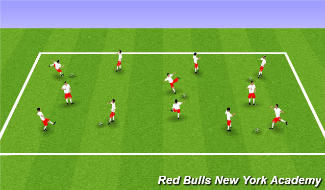 Football/Soccer Session Plan Drill (Colour): Warm up