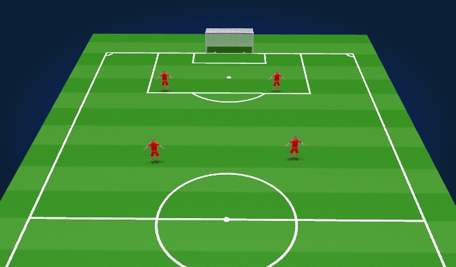 Football/Soccer Session Plan Drill (Colour): 4v4 (2-2)