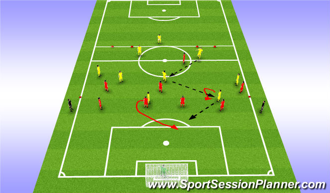 Football/Soccer Session Plan Drill (Colour): POP Picture 1