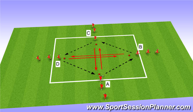 Football/Soccer Session Plan Drill (Colour): Warm up