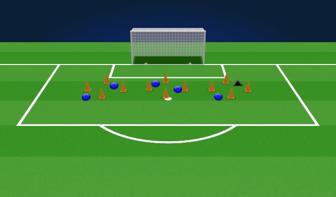 Football/Soccer Session Plan Drill (Colour): Warm Up - 2