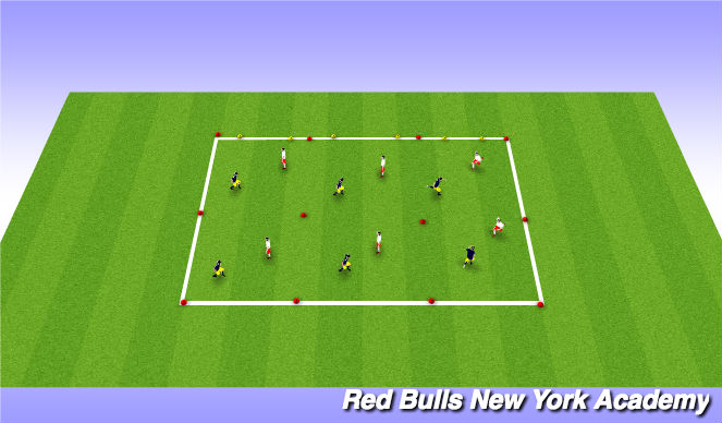 Football/Soccer Session Plan Drill (Colour): Warmup