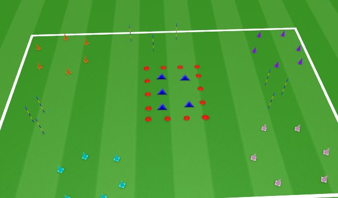 Football/Soccer Session Plan Drill (Colour): Aliens & Asteroids Animation