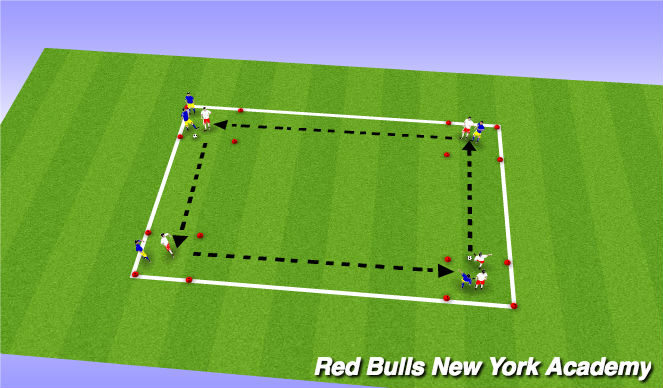 Football/Soccer Session Plan Drill (Colour): Technical Passing